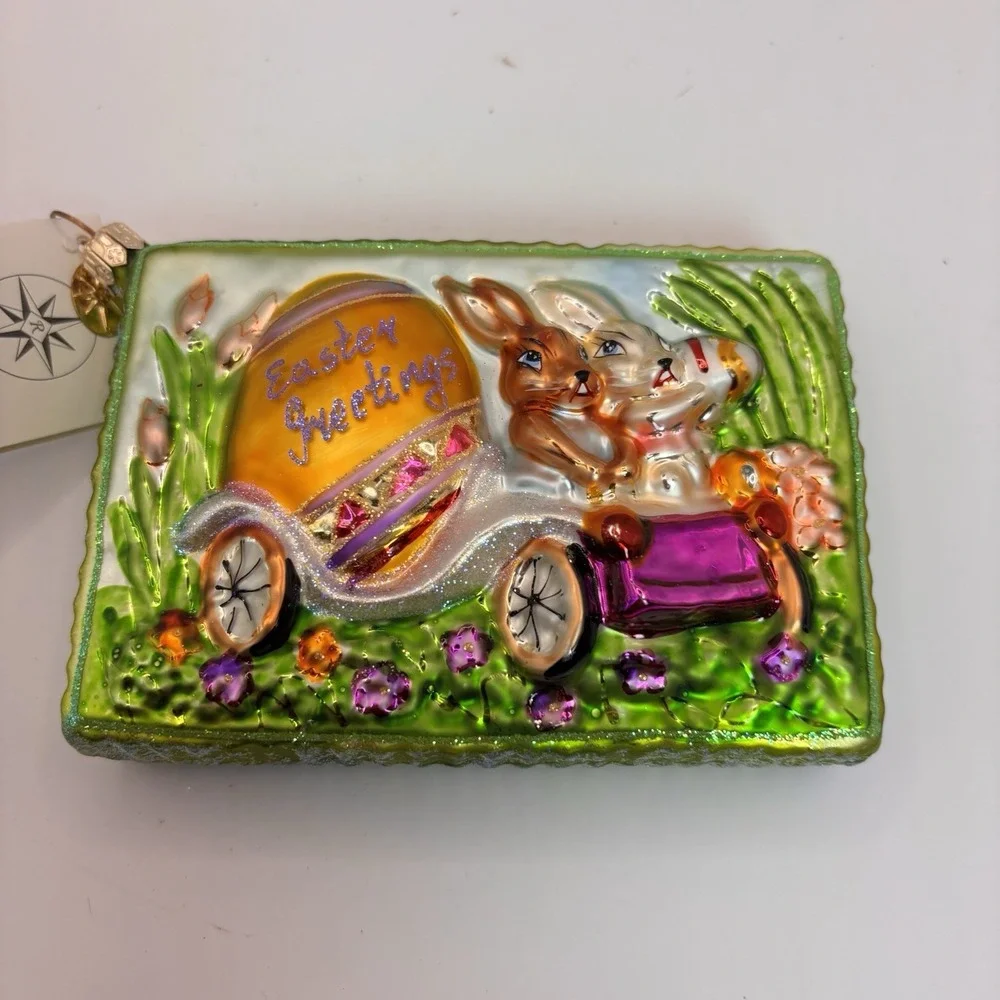 Christopher Radko Easter Greetings Postcard Ornament‎ #00-477-0 5